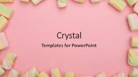  Presentation with minimalist - Colorful PPT theme enhanced with made of marshmallows on pink backdrop and a lemonade colored foreground