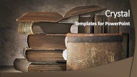  Presentation with life - Slides having made of old worn books background and a tawny brown colored foreground