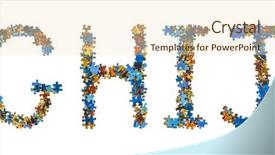  Presentation with education puzzle - Beautiful theme featuring made of puzzle pieces - education backdrop and a lemonade colored foreground