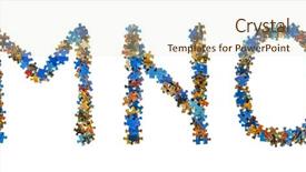  Presentation with education puzzle - Colorful slide deck enhanced with made of puzzle pieces - education backdrop and a soft green colored foreground