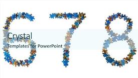  Presentation with education puzzle - Slide deck with made of puzzle pieces - education background and a sky blue colored foreground