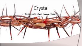  Presentation with crown thorns - Colorful slides enhanced with made of thorns and blood backdrop and a white colored foreground