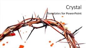  Presentation with crown thorns - Cool new presentation with made of thorns and blood backdrop and a white colored foreground