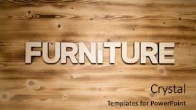  Presentation with furniture - Audience pleasing slide set consisting of made of wooden block letter backdrop and a coral colored foreground