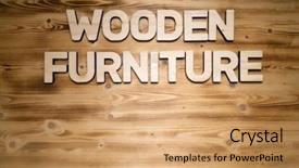  Presentation with words - Colorful PPT theme enhanced with made of wooden block letter backdrop and a coral colored foreground