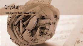  Presentation with music note - Beautiful presentation featuring made rose on musical note backdrop and a coral colored foreground