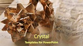  Presentation with music note - Presentation theme featuring made roses on musical note background and a tawny brown colored foreground