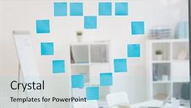  Presentation with notepaper - Slide deck consisting of made up of blue notepaper background and a light blue colored foreground