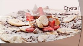  Presentation with fruit banana - PPT layouts enhanced with made with chocolate and banana background and a  colored foreground