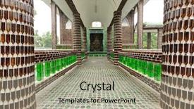  Presentation with recycle - Audience pleasing theme consisting of made with million of recycle backdrop and a light gray colored foreground