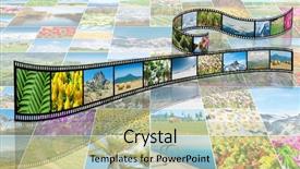 Presentation with film - Amazing slides having made with various nature photos backdrop and a mint green colored foreground