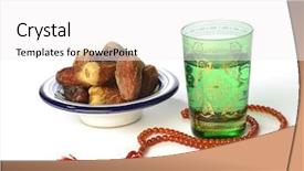  Presentation with rosary - Amazing slides having madina - arabic dates water and rosary backdrop and a white colored foreground