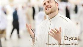  Presentation with islamic pray - Colorful slide deck enhanced with islamic holy place backdrop and a lemonade colored foreground