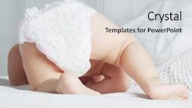  Presentation with baby diapers - Beautiful slides featuring one year old baby wearing backdrop and a light gray colored foreground