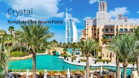  Presentation with uae - Presentation enhanced with madinat-jumeirah-in-dubai-uae background and a  colored foreground
