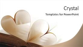  Presentation with heart book - Colorful presentation enhanced with mading books - heart made of blank pages backdrop and a white colored foreground