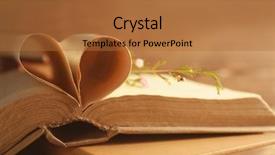  Presentation with heart book - Colorful slides enhanced with mading books - old open book with heart backdrop and a red colored foreground