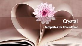  Presentation with book love heart - Presentation theme having oranic coffee - continental breakfast with croisant background and a coral colored foreground