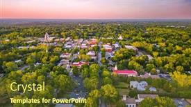  Presentation with dusk - PPT theme with madison-georgia-usa-overlooking background and a tawny brown colored foreground