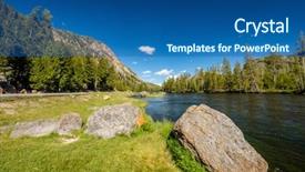  Presentation with west world - Colorful slide deck enhanced with madison river near west yellowstone backdrop and a ocean colored foreground