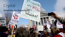  Presentation with wisconsin - PPT theme enhanced with madison-wi-feb-19-signs background and a teal colored foreground