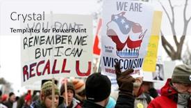  Presentation with wisconsin - Amazing slide set having madison-wi-feb-19-signs backdrop and a sky blue colored foreground