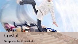  Presentation with motherboard - Cool new slides with madman scientist on a motherboard backdrop and a coral colored foreground