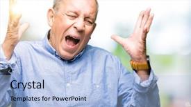  Presentation with 3d man business leader - Audience pleasing slide deck consisting of madness - handsome senior businesss man wearing backdrop and a light blue colored foreground