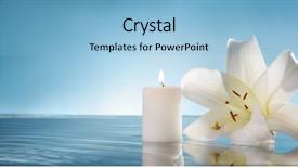 Presentation with candle - Cool new slides with madonna - lily and burning candle backdrop and a light blue colored foreground