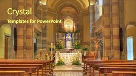  Presentation with catholic - Cool new presentation design with madonna moretta catholic church interior backdrop and a tawny brown colored foreground