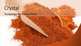  Presentation with chili - Amazing PPT theme having madras - chili backdrop and a coral colored foreground