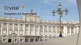  Presentation with royal - Cool new theme with madrid - royal palace palacio de backdrop and a light blue colored foreground