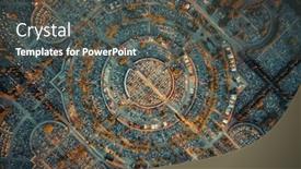  Presentation with cemetery - Colorful theme enhanced with madrid-aerial-view-of-cementerio backdrop and a dark gray colored foreground