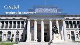  Presentation with collections - Presentation design enhanced with madrid-august-6-prado-museum background and a teal colored foreground