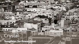  Presentation with building - Amazing theme having madrid-building-rooftop-view backdrop and a gray colored foreground