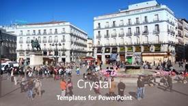  Presentation with employers - Audience pleasing PPT layouts consisting of madrid-mar-11-people backdrop and a gray colored foreground