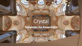  Presentation with spain - Audience pleasing slide deck consisting of madrid-royal-palace-hall-interior backdrop and a coral colored foreground