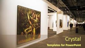  Presentation with contemporary art - Slide set featuring madrid-spain-19-february-2014 background and a tawny brown colored foreground