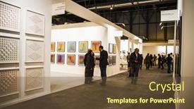  Presentation with contemporary art - Presentation design consisting of madrid-spain-19-february-2014 background and a tawny brown colored foreground