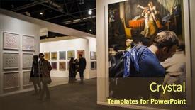  Presentation with contemporary art - PPT theme enhanced with madrid-spain-19-february-2014 background and a tawny brown colored foreground