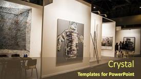  Presentation with contemporary art - Presentation design with madrid-spain-19-february-2014 background and a tawny brown colored foreground