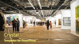  Presentation with contemporary art - PPT theme with madrid-spain-25-february-2015 background and a tawny brown colored foreground