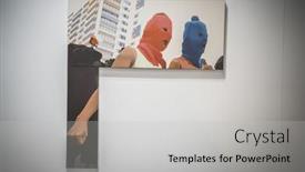  Presentation with contemporary art - PPT layouts having madrid-spain-25-february-2015 background and a light gray colored foreground