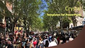  Presentation with overlook - Slide deck with madrid-spain-august-10-overlook background and a tawny brown colored foreground