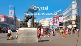  Presentation with sol - Colorful PPT layouts enhanced with madrid-spain-august-5-2017 backdrop and a teal colored foreground