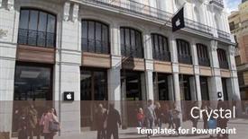  Presentation with sol - Beautiful presentation design featuring madrid-spain-october-9-2014 backdrop and a gray colored foreground