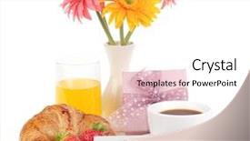  Presentation with breakfast - Colorful PPT theme enhanced with dia das maes - breakfast for mother's day concept backdrop and a pink colored foreground