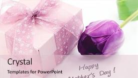  Presentation with gift - Theme with dia das maes - gift for mother's day concept background and a lemonade colored foreground