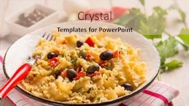  Presentation with capsicum - Slide set consisting of mafalde-pasta-with-capsicum-black background and a lemonade colored foreground