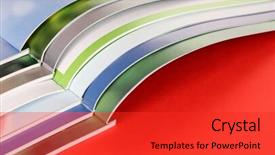  Presentation with magazines - Theme consisting of many bright open magazines close background and a  colored foreground